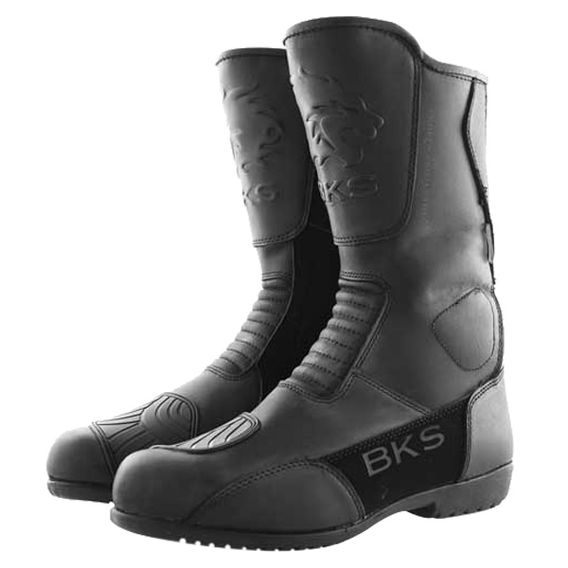 BKS 1022 Thunder Black Motorcycle Boots Pair