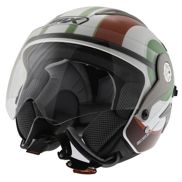 Box JZ-1 Urban Italia Open Face Motorcycle Helmet Front Left