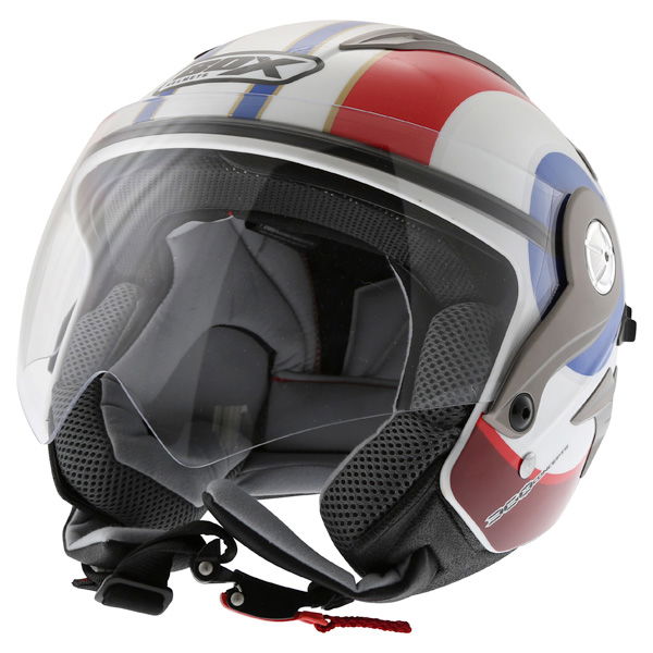 Box JZ-1 Urban Target Open Face Motorcycle Helmet Front Left