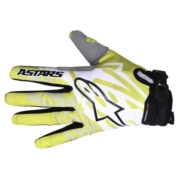 Alpinestars Racer Yellow Black Motocross Gloves Back