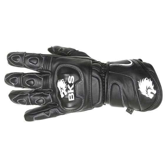 BKS 26 Cat 2 Black Motorcycle Gloves Back