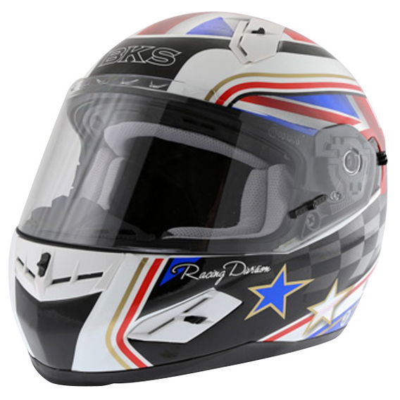 BKS Union Flag Full Face Motorcycle Helmet Front Left