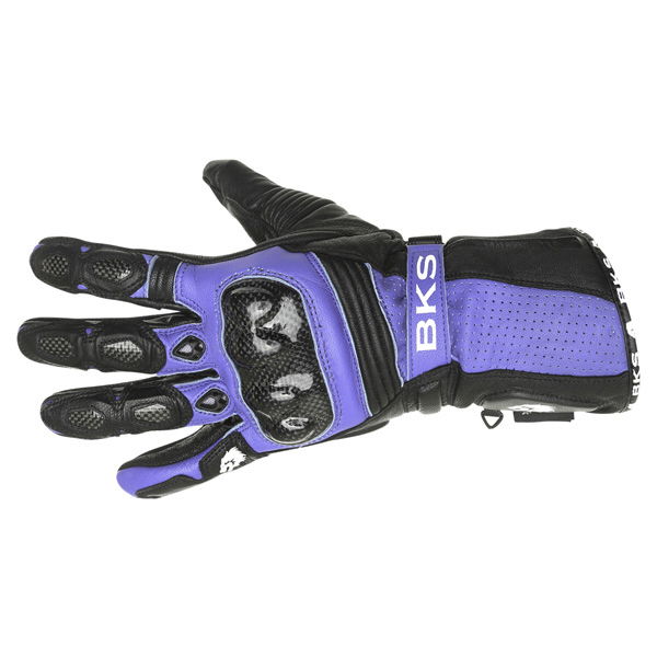 BKS Fury Black Blue Motorcycle Gloves Back