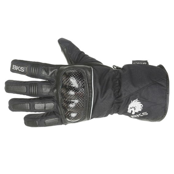BKS Tiger II Black Motorcycle Gloves Back