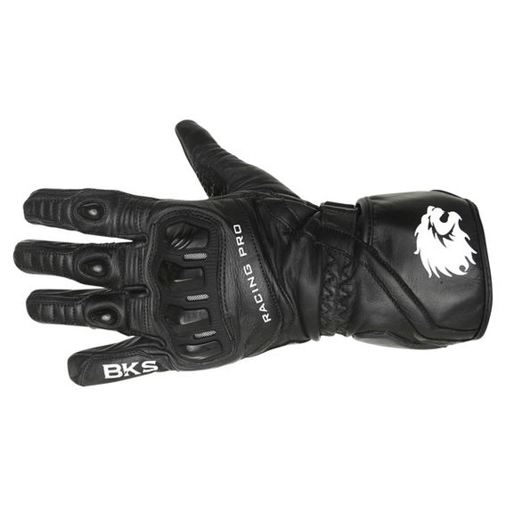 BKS Racing Pro Black Motorcycle Gloves Back