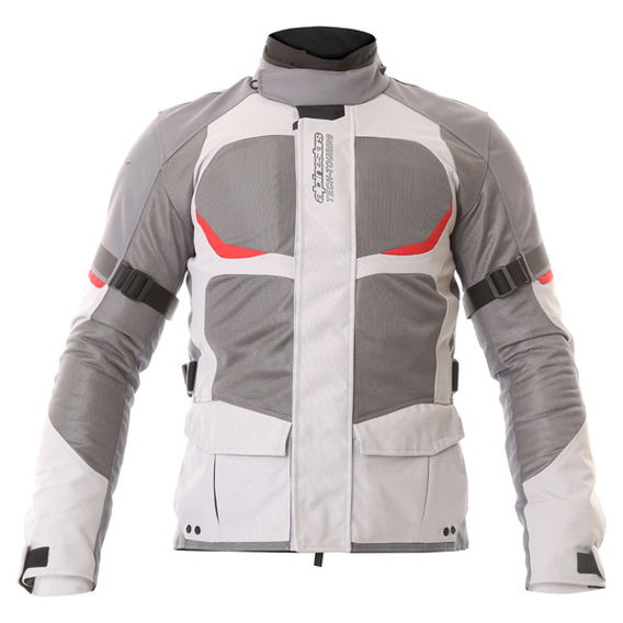 Alpinestars Sante Fe Air DS Mens Light Grey Grey Textile Motorcycle Jacket Front