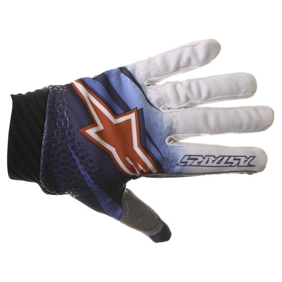 Alpinestars Techstar Venom Blue White Navy Motocross Gloves Back