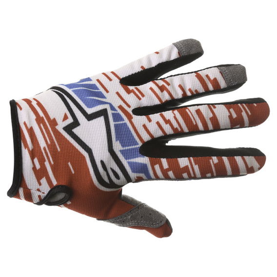 Alpinestars Racer Braap Red White Blue Motocross Gloves Back