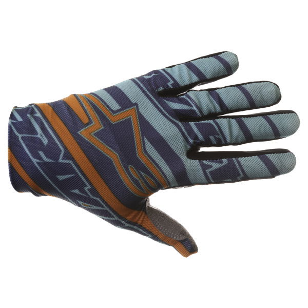 Alpinestars Dune Navy Turq Orange Motocross Gloves Back