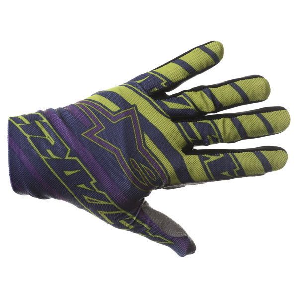 Alpinestars Dune Navy Lime Purple Motocross Gloves Back