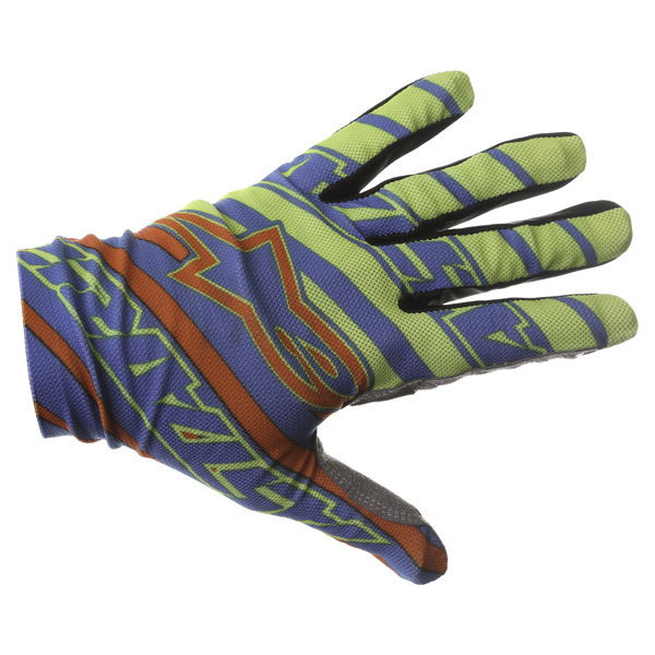 Alpinestars Dune Blue Yellow Red Gloves Back