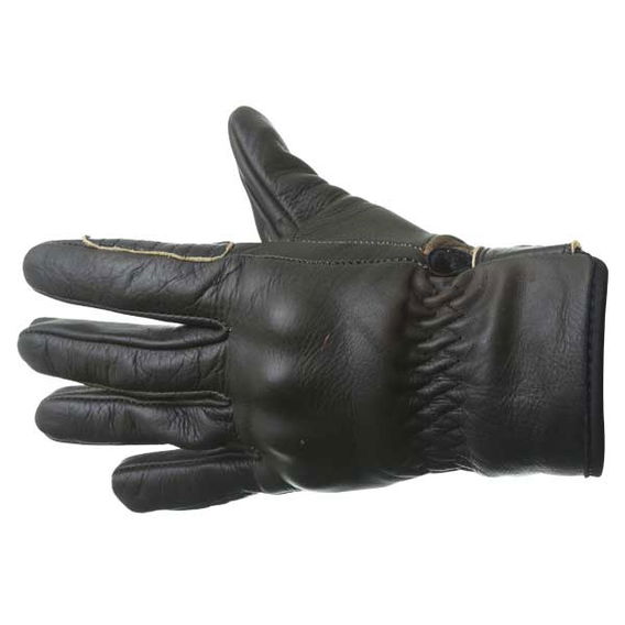 BKS Retro Mens Antique Brown Motorcycle Gloves Back