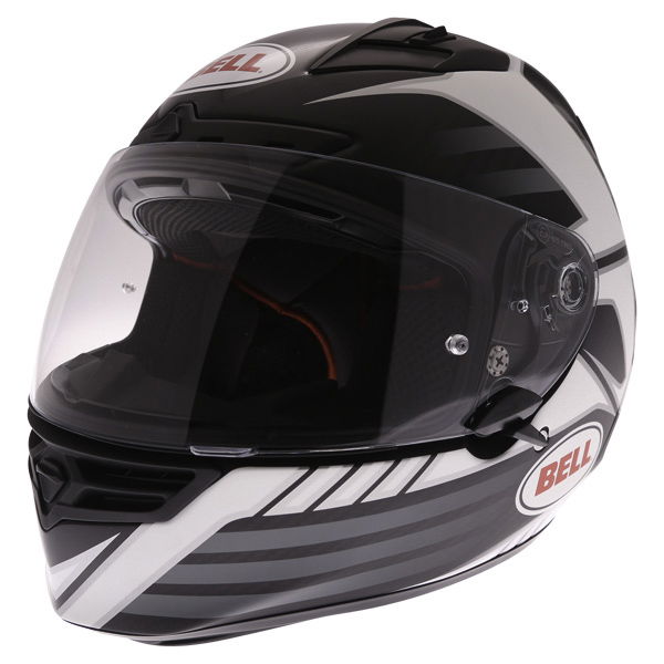 Bell Star Carbon Pinned Black Full Face Motorcycle Helmet Front Left