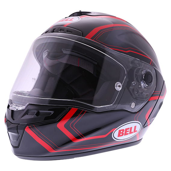 Bell Star Pace Black Red Full Face Motorcycle Helmet Front Left