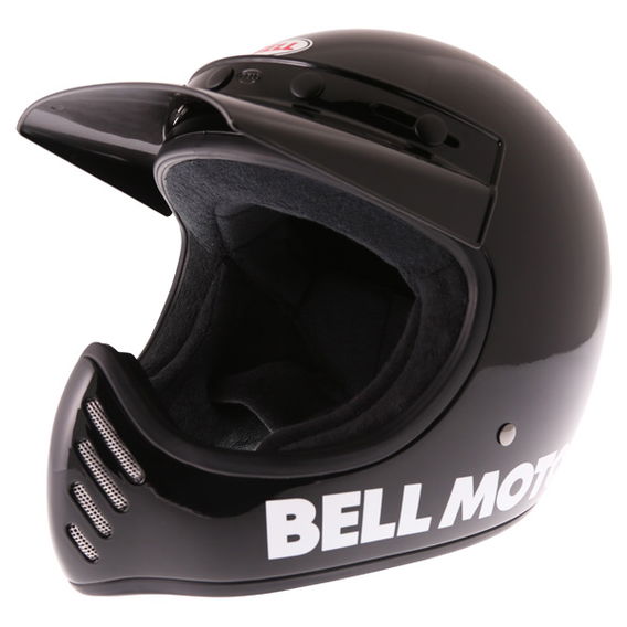 Bell Moto 3 Classic Black Adventure Motorcycle Helmet Front Left