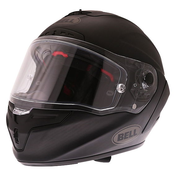 Bell Race Star Matt Black Full Face Motorcycle Helmet Front Left