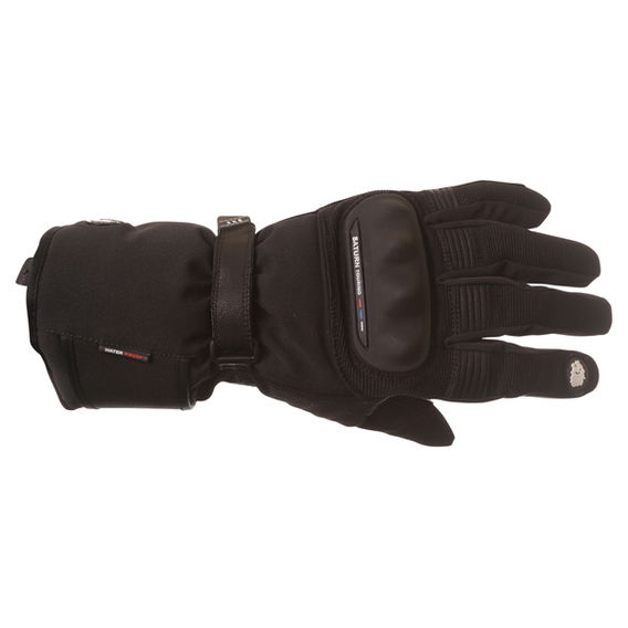 BKS Saturn Black Waterproof Motorcycle Gloves Back
