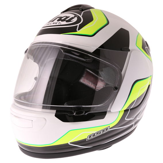 Arai Axces III Flow Green Full Face Motorcycle Helmet Front Left