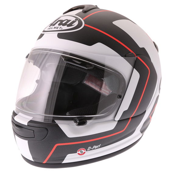 Arai Axces III Line Red Full Face Motorcycle Helmet Front Left