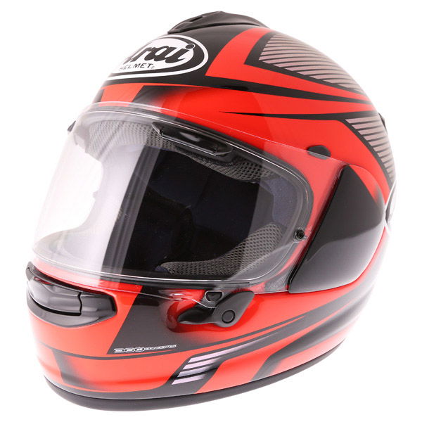 Arai Chaser X Tough Red Full Face Motorcycle Helmet Front Left