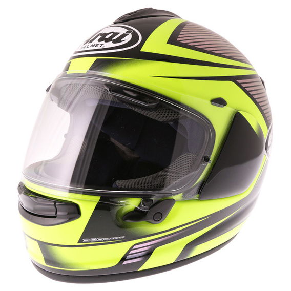 Arai Chaser X Tough Yellow Full Face Motorcycle Helmet Front Left