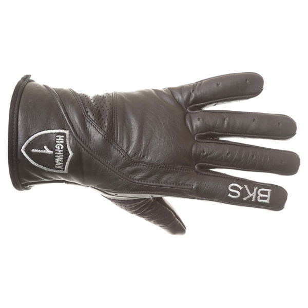 BKS Classic Highway 1 Black Motorcycle Gloves Back