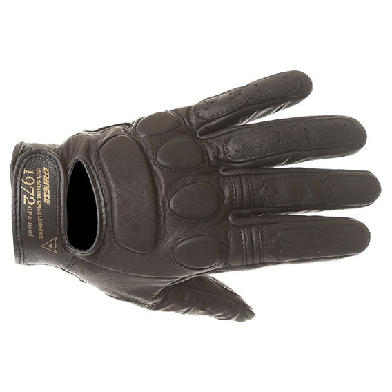Dainese Black Jack Black Motorcycle Gloves Back