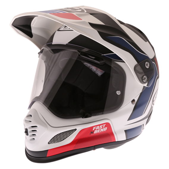 Arai Tour-X 4 Vision White Black Red Adventure Helmet Front Left