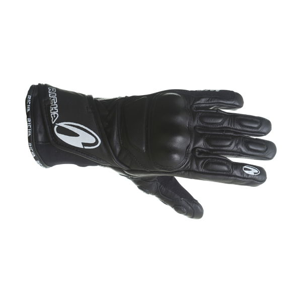 Richa WSS Ladies Black Motorcycle Gloves Back
