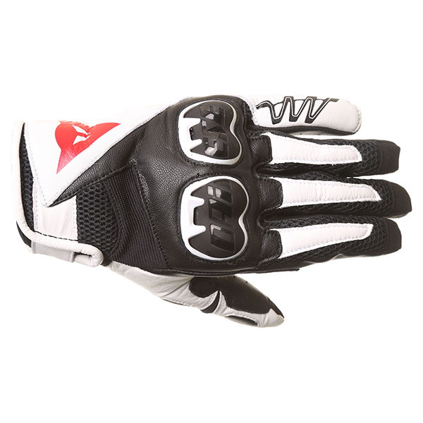 Dainese MIG C2 Black White Motorcycle Gloves Back
