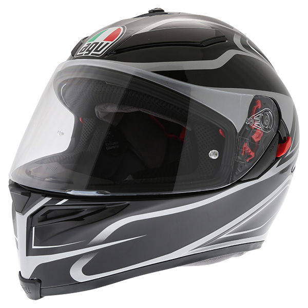AGV K5-S Magnitude Black Silver Full Face Motorcycle Helmet Front Left