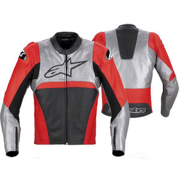 Alpinestars Vector Red Leather Motorcycle Jacket