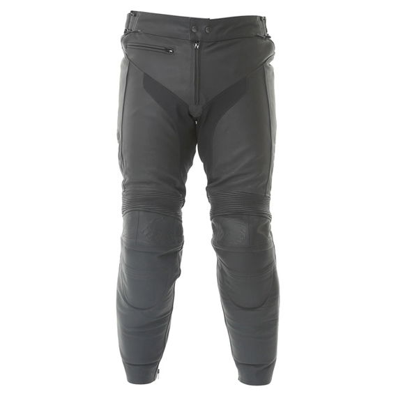 BKS Vanquish Mens Black Leather Motorcycle Jeans Front
