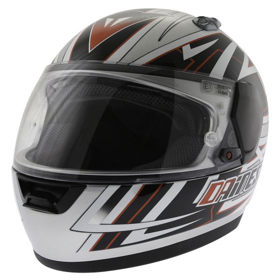 Dainese D181 Kombat Silver Black Helmet Front Left