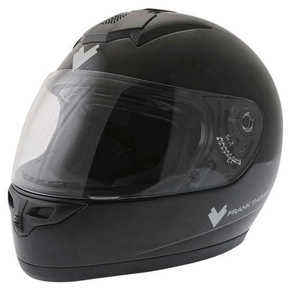 Frank Thomas DV31 Full Face Black Helmet Front Left