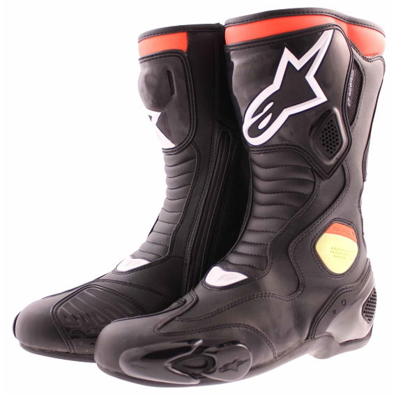 Alpinestars S-MX 5 Waterproof Black Red Yellow Motorcycle Boots Pair