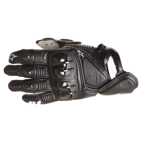Alpinestars S-1 Black White Motorcycle Gloves Back