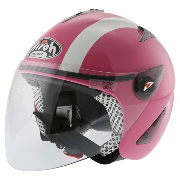 Airoh JT Bicolor Pink White Helmet Front Left