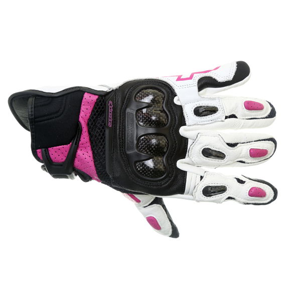 Alpinestars Stella SPX AC Ladies Black White Fuchsia Motorcycle Gloves Back