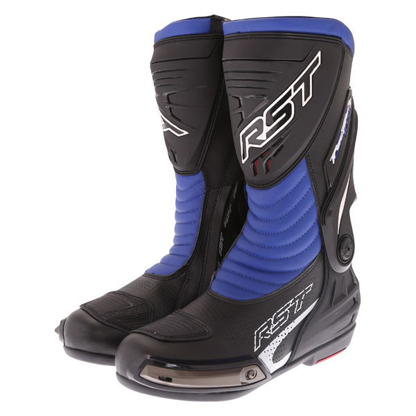 blue motorcycle boots