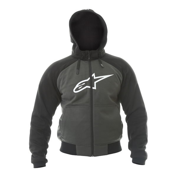 Alpinestars Chrome Sport Anthracite Black Hoodie Front