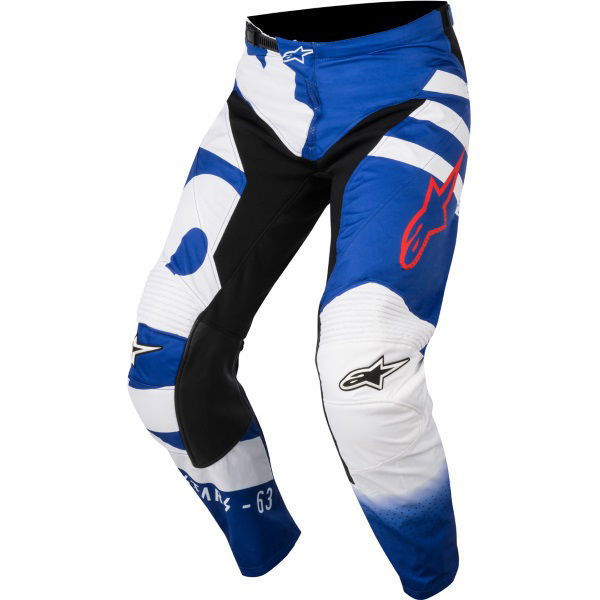 Alpinestars Racer Braap Mens Blue White Red Motocross Pants 723 Front