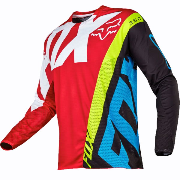 Fox 360 Creo Red Adults Motocross Jersey Front