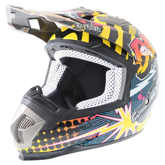 BKS 315 Piston Adult MX Orange Helmet Front Left