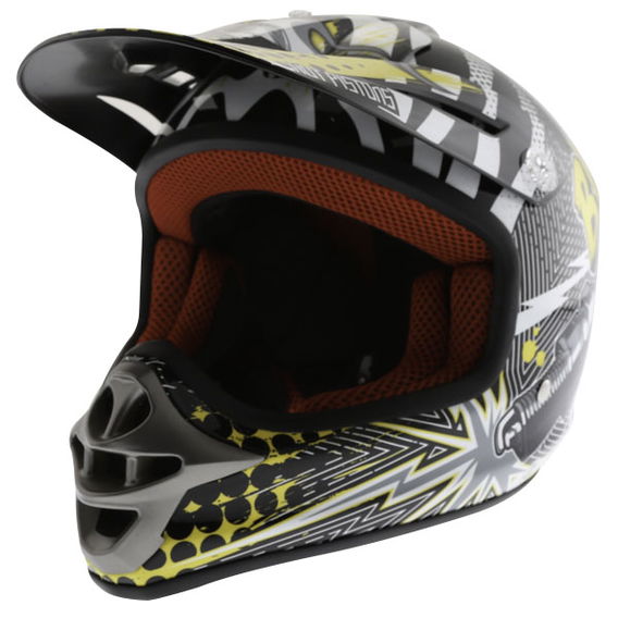 BKS 303 Piston Kids MX Orange Helmet Front Left