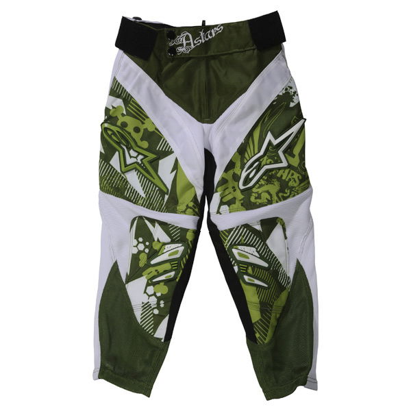 Alpinestars Charger Kids XIV Green Motocross Pants Front