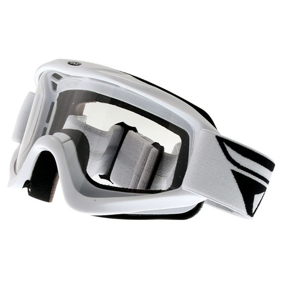 Fly Racing Focus White Goggles Front Left