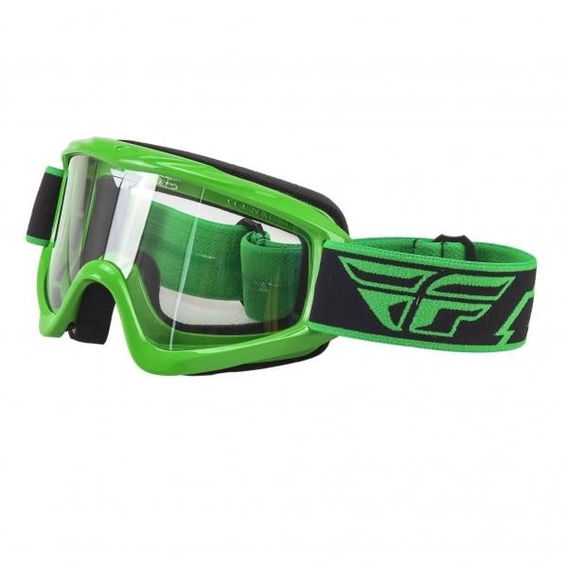 Fly Racing Focus Green Goggles Front Left