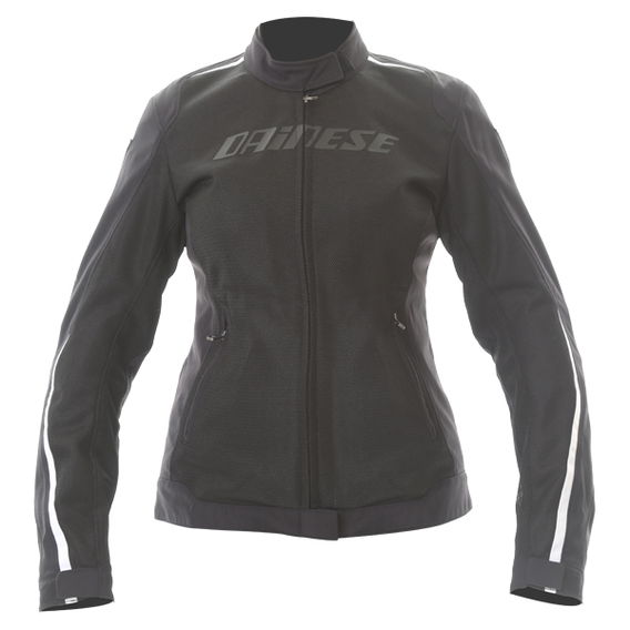 Dainese Hydra Flux Ladies Black White Textile Motorcycle Jacket Front