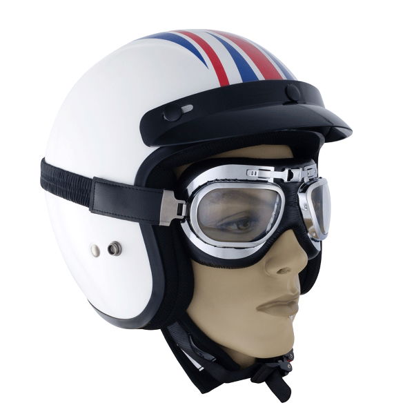 Bike It Classic Silver Aviator Goggles